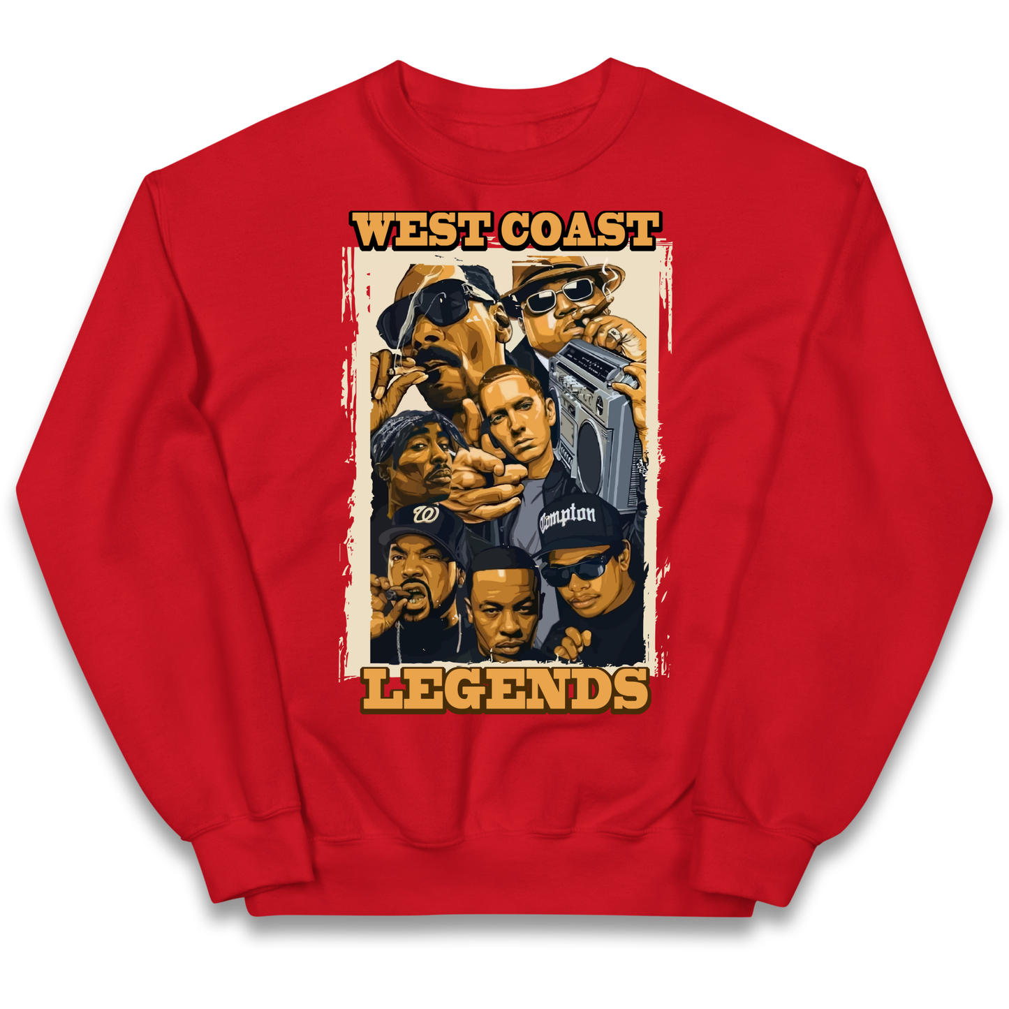 West Coast Legends Rappers kids sweatshirt