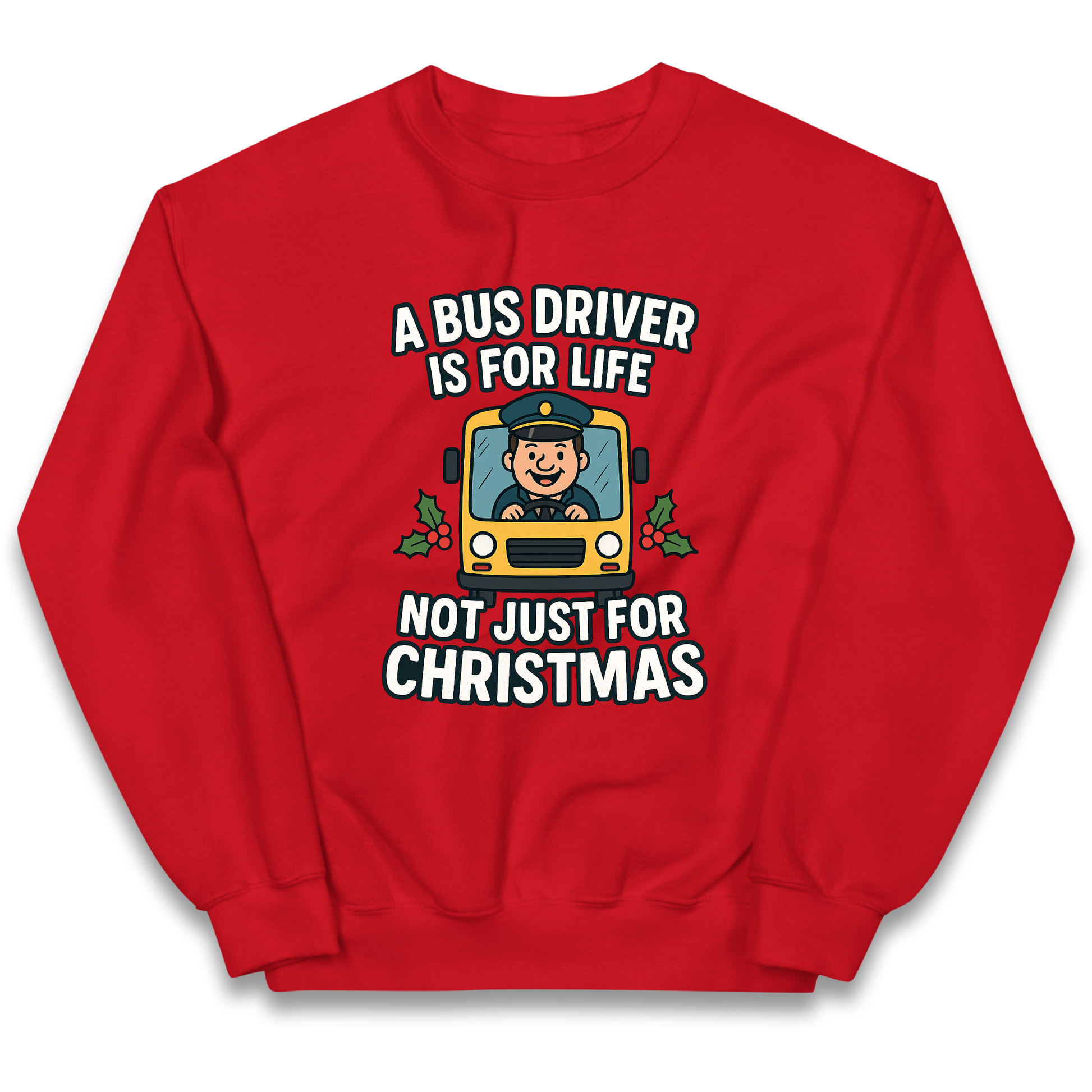 Bus Driver Christmas Kids Jumper