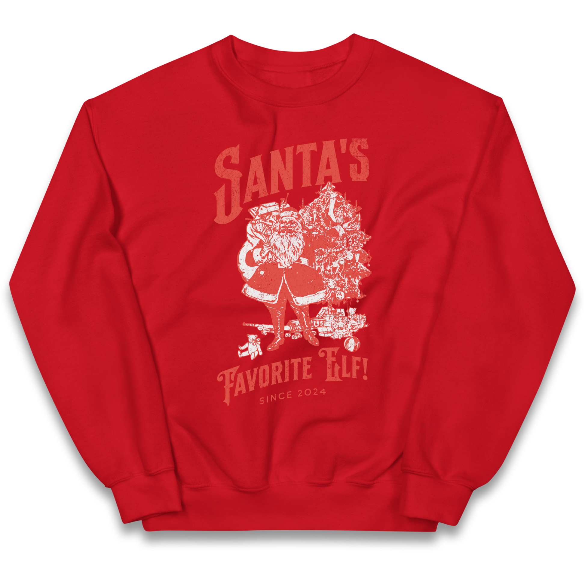 Santas Favourite Elf Christmas kids sweatshirt
