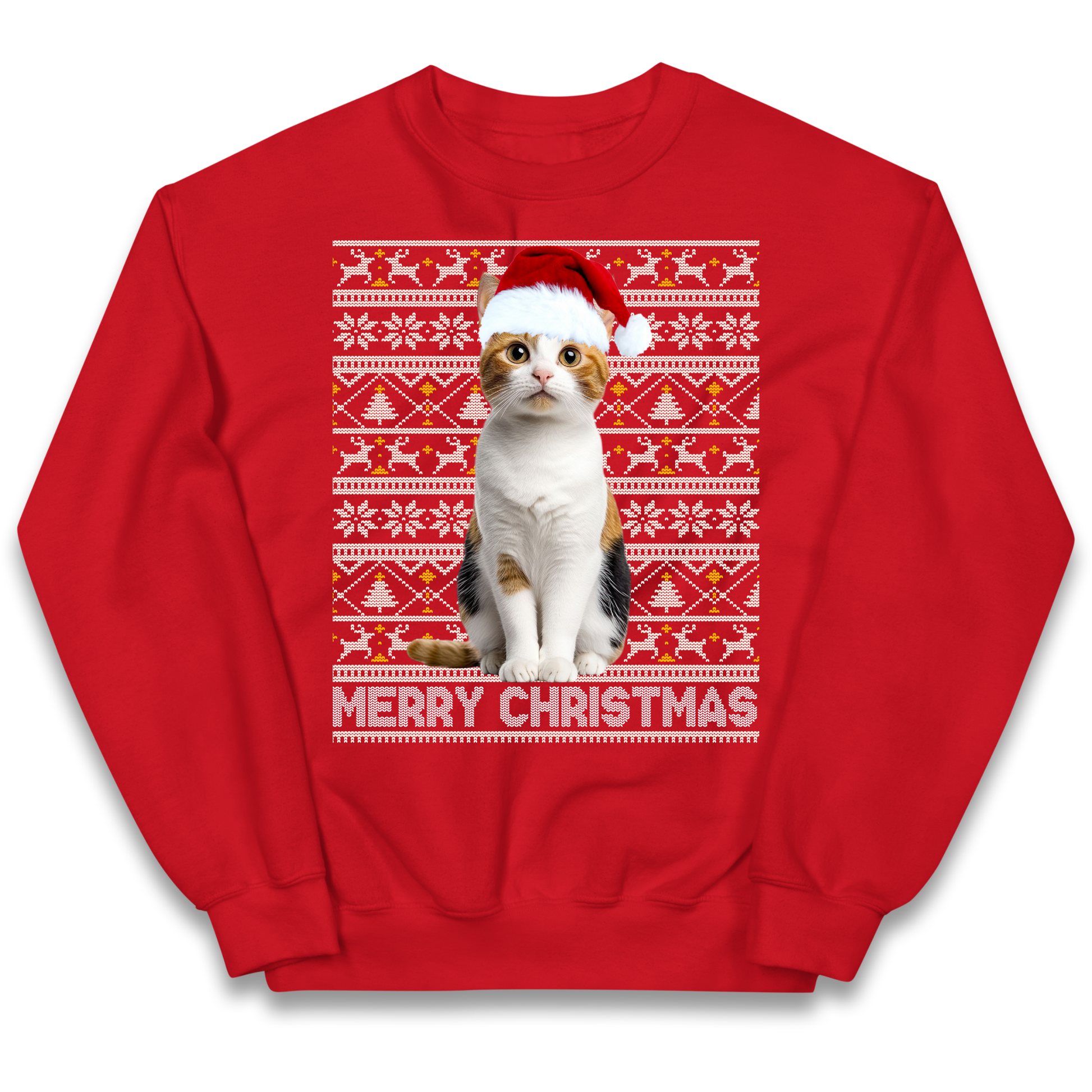 Merry Christmas Cat kids sweatshirt