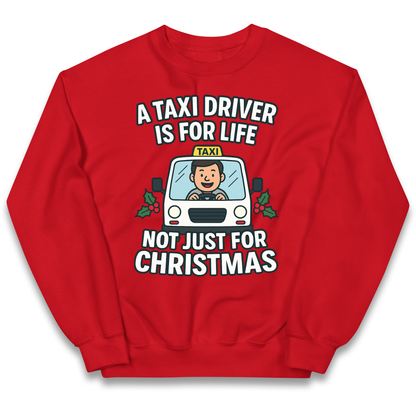 Taxi Driver Christmas Kids Jumper