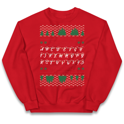 stranger things christmas jumper Kids Jumper
