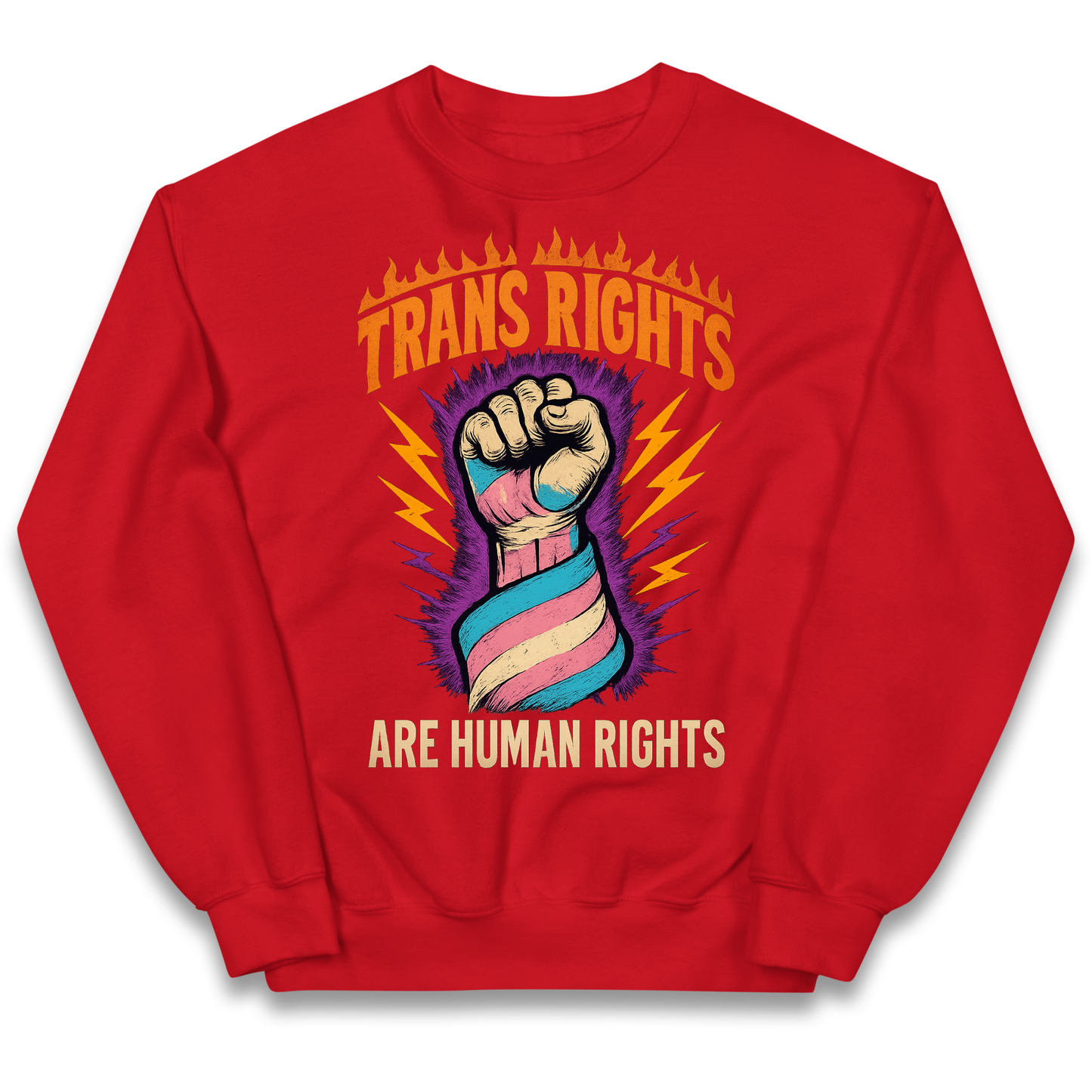 Trans Rights Are Human Rights kids sweatshirt