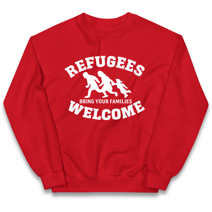 Welcome Refugees kids sweatshirt