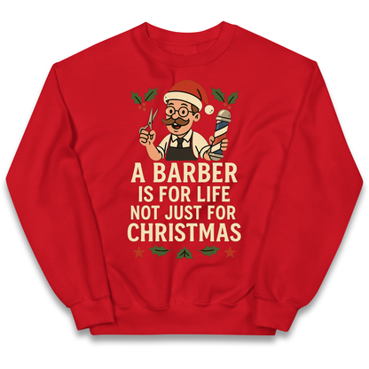 Barber Christmas Kids Jumper