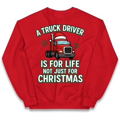 Truck Driver Christmas Kids Jumper