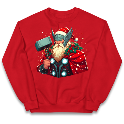 Viking Thor Santa kids sweatshirt