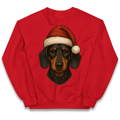 Sausage Dog Christmas Kids Jumper