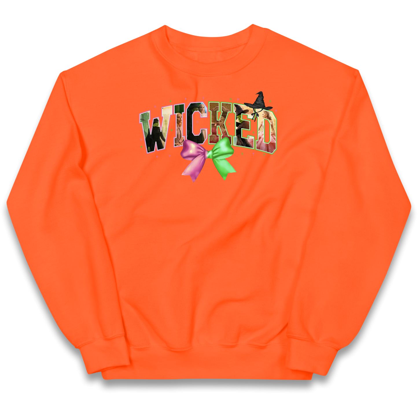 Wicked Pink and Green Bow Kids Jumper