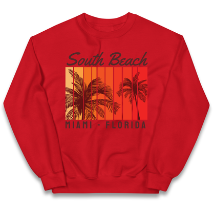 South Beach Miami Florida kids sweatshirt