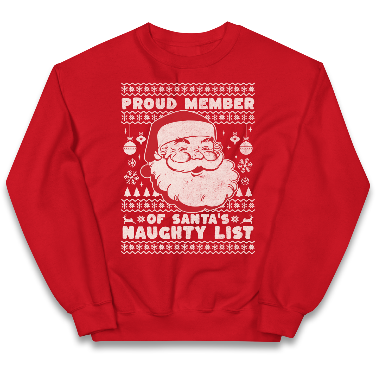 Proud Member Of Santas Naughty List Christmas kids sweatshirt