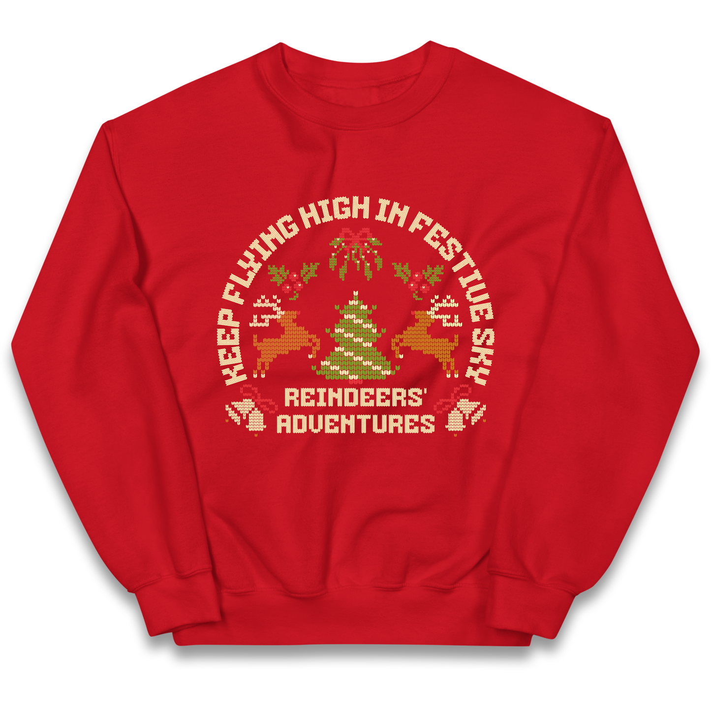 Keep Flying High In Festive Sky Christmas kids sweatshirt