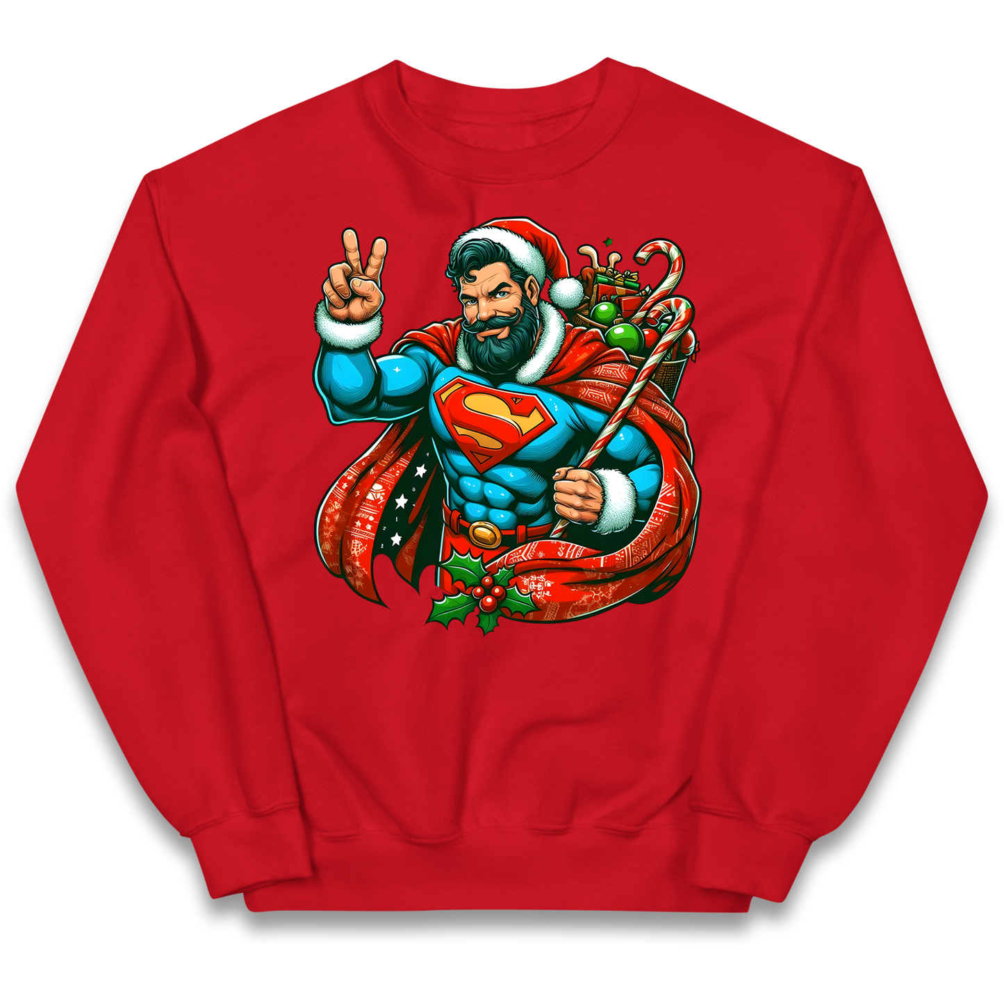 Superman Santa kids sweatshirt