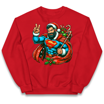 Superman Santa kids sweatshirt