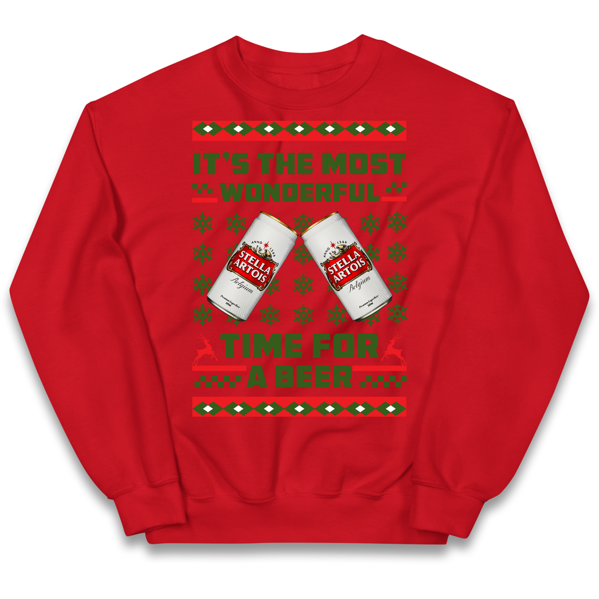 Its The Most Wonderful Time for A Beer Stella Christmas kids sweatshirt