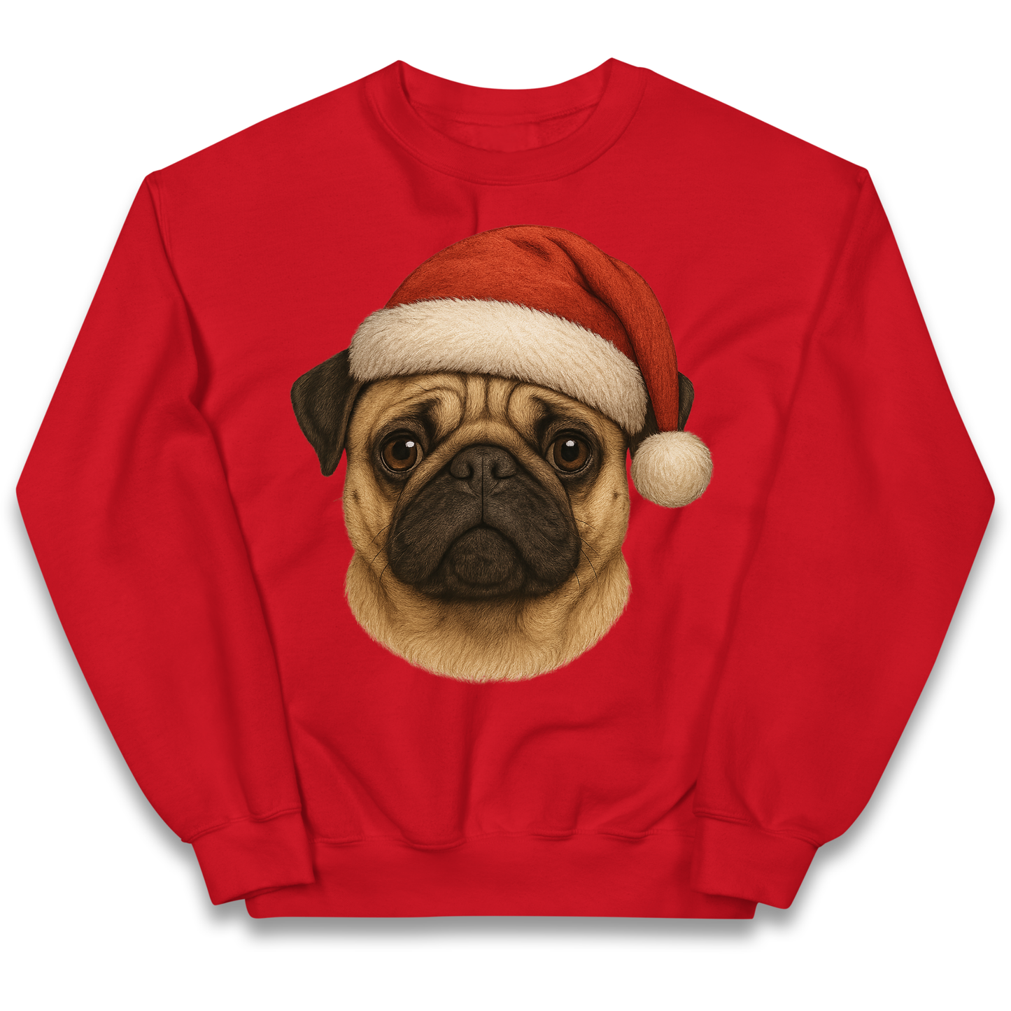 Pug Face Christmas kids sweatshirt