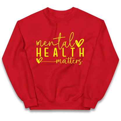 Yellow Mental Health kids sweatshirt