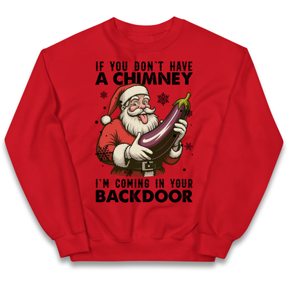 Santa Back Door Kids Sweatshirt
