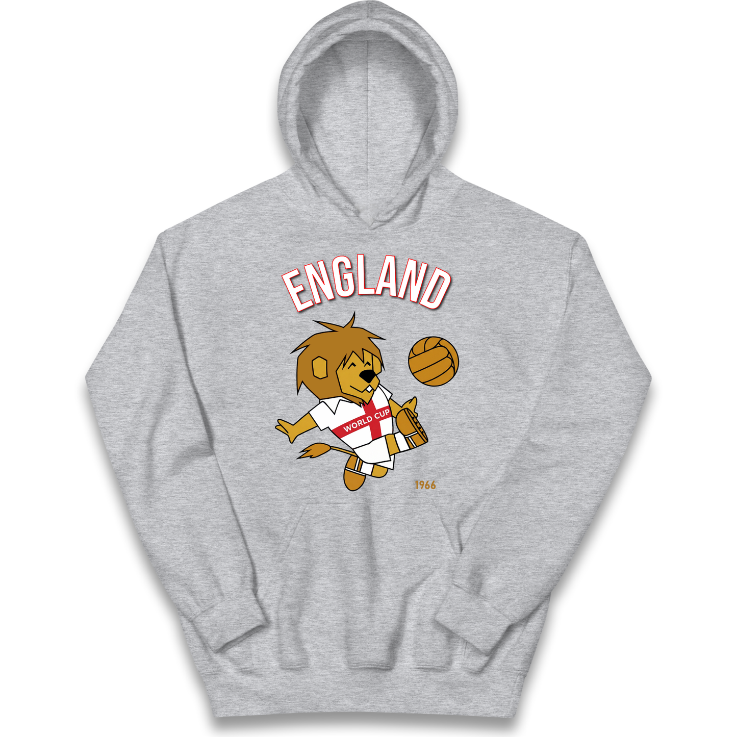 England World Cup Willie 1966 Football Kids Hoodie