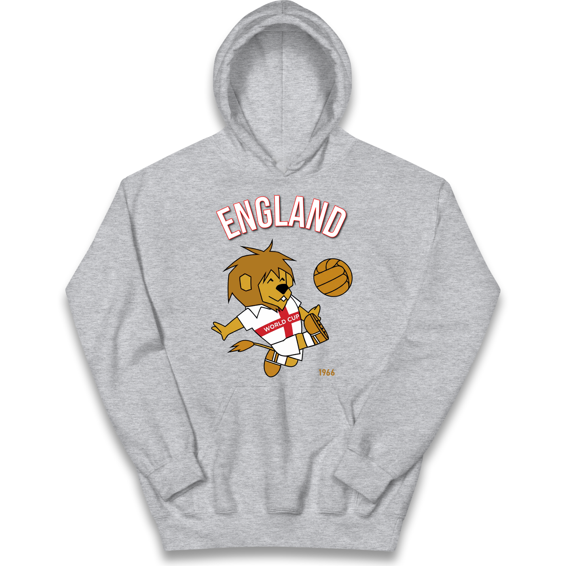 England World Cup Willie 1966 Football Kids Hoodie