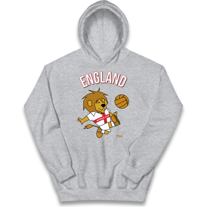 England World Cup Willie 1966 Football Kids Hoodie