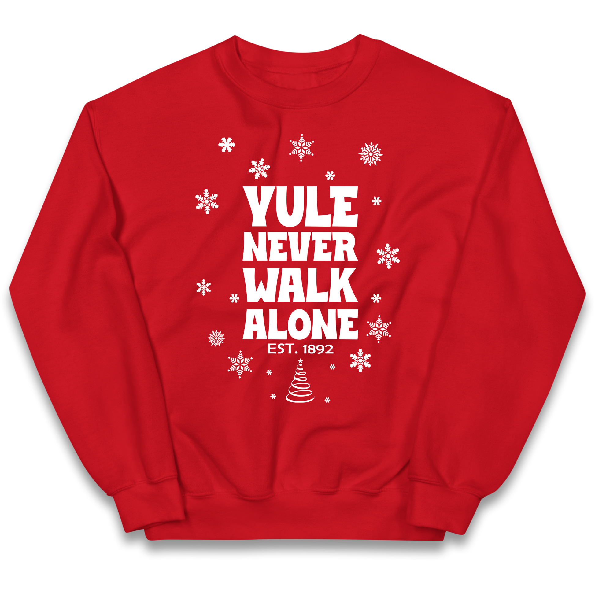 Yule Never Walk Alone Liverpool Christmas kids sweatshirt