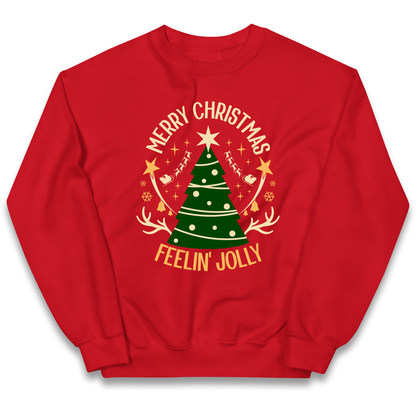 Merry Christmas Feeling Jolly Christmas kids sweatshirt