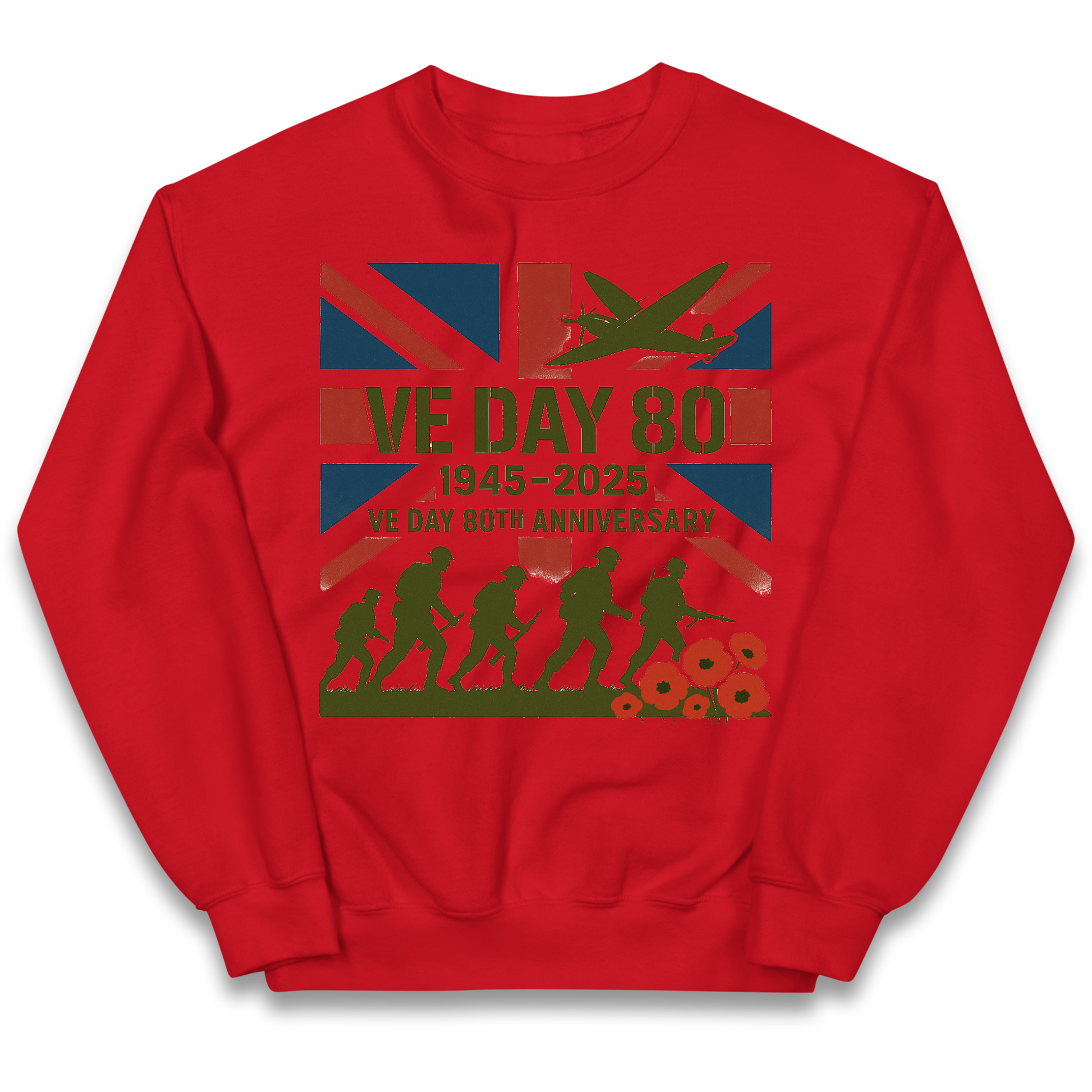 VE Day 80th Anniversary 1945 2025 kids sweatshirt