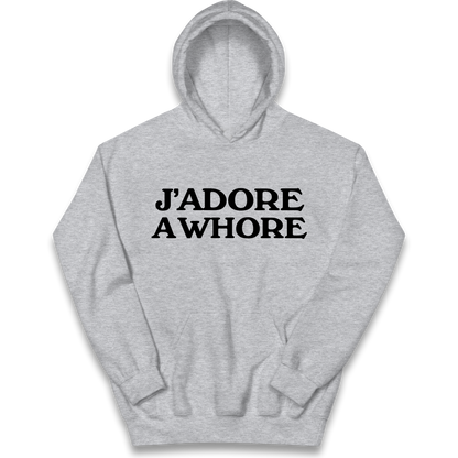J'Adore A Whore Kids Hoodie