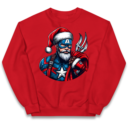 Captain America Santa kids sweatshirt