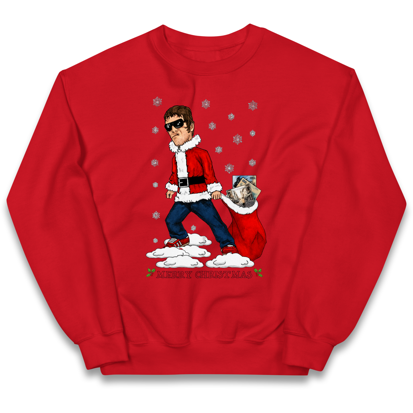 Liam Gallagher Christmas Santa kids sweatshirt