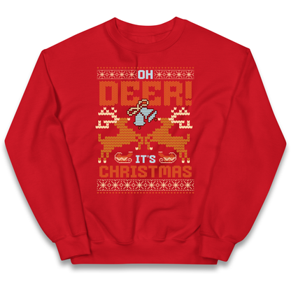 Oh Deer its Christmas kids sweatshirt