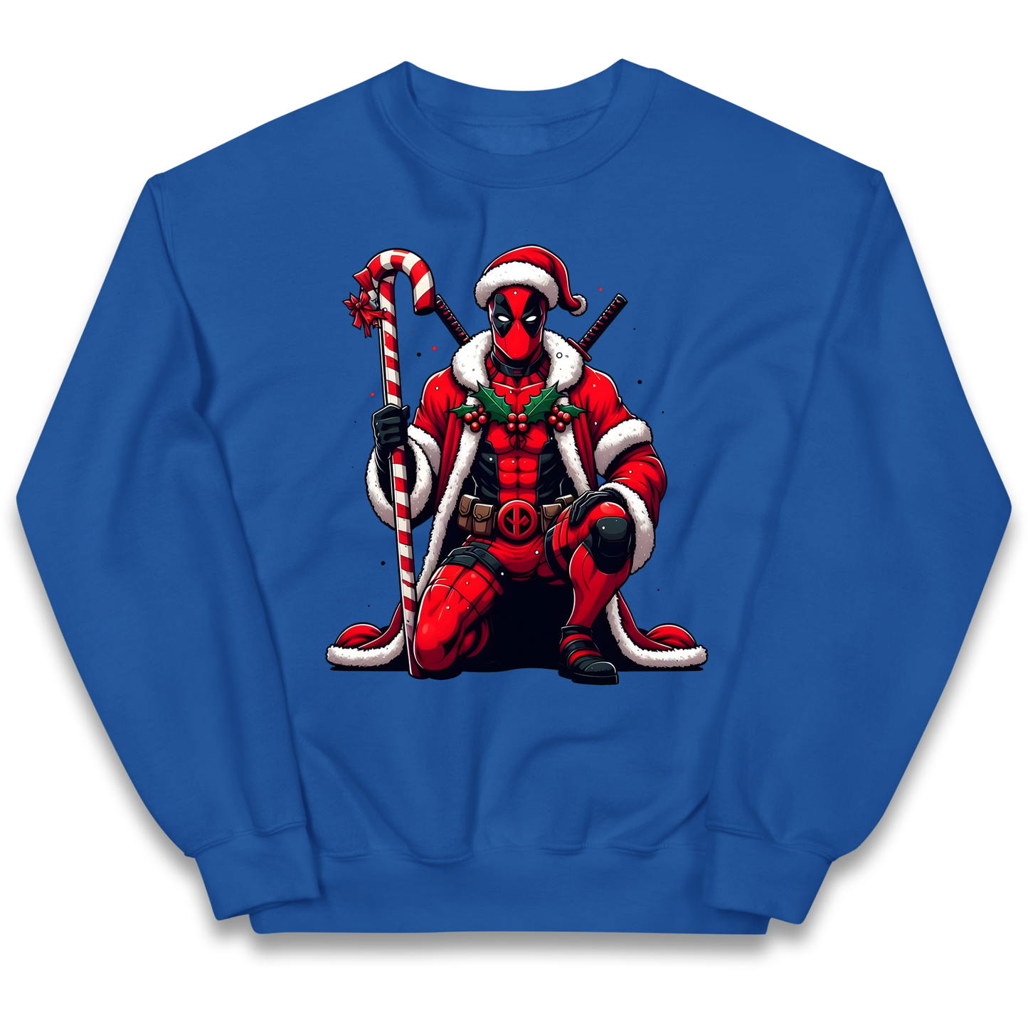 DeadPool Candy Cane Santa kids sweatshirt