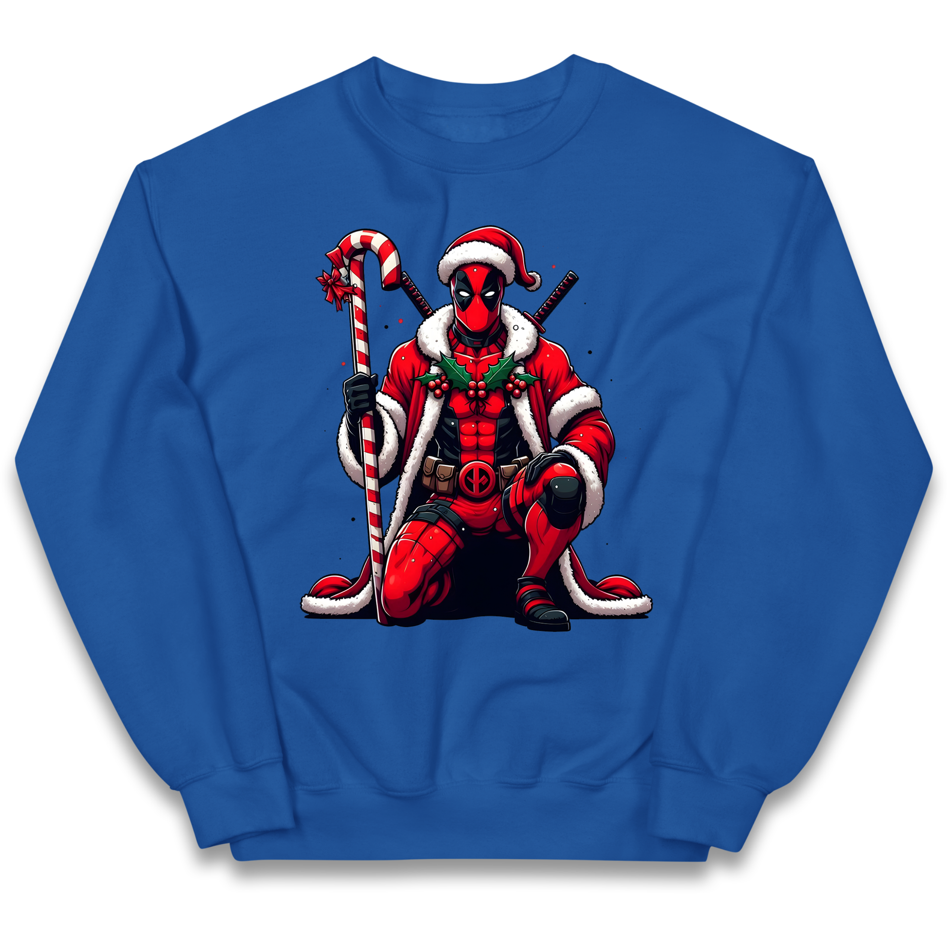 DeadPool Candy Cane Santa kids sweatshirt