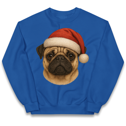 Pug Face Christmas kids sweatshirt