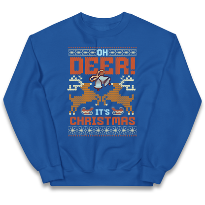 Oh Deer its Christmas kids sweatshirt