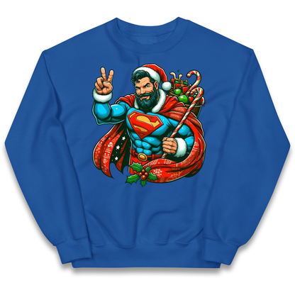 Superman Santa kids sweatshirt