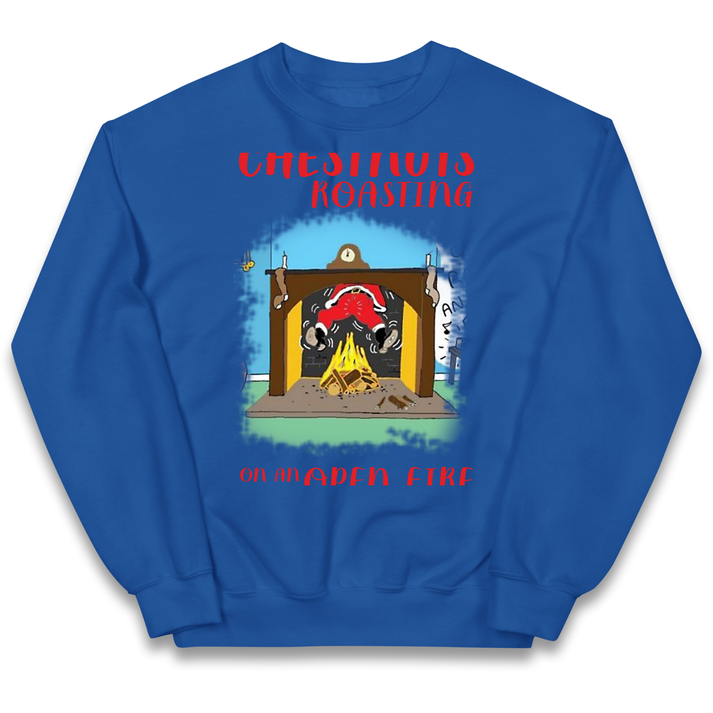 Chestnuts Roasting On An Open Fire Christmas kids sweatshirt