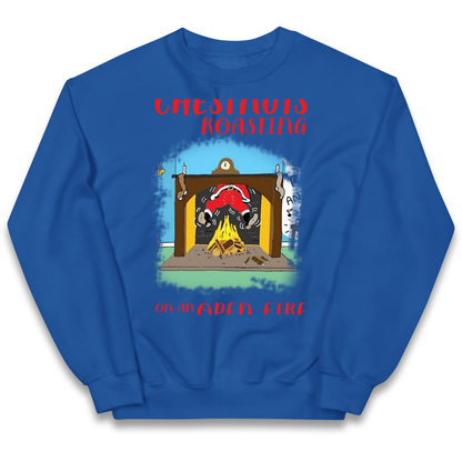 Chestnuts Roasting On An Open Fire Christmas kids sweatshirt