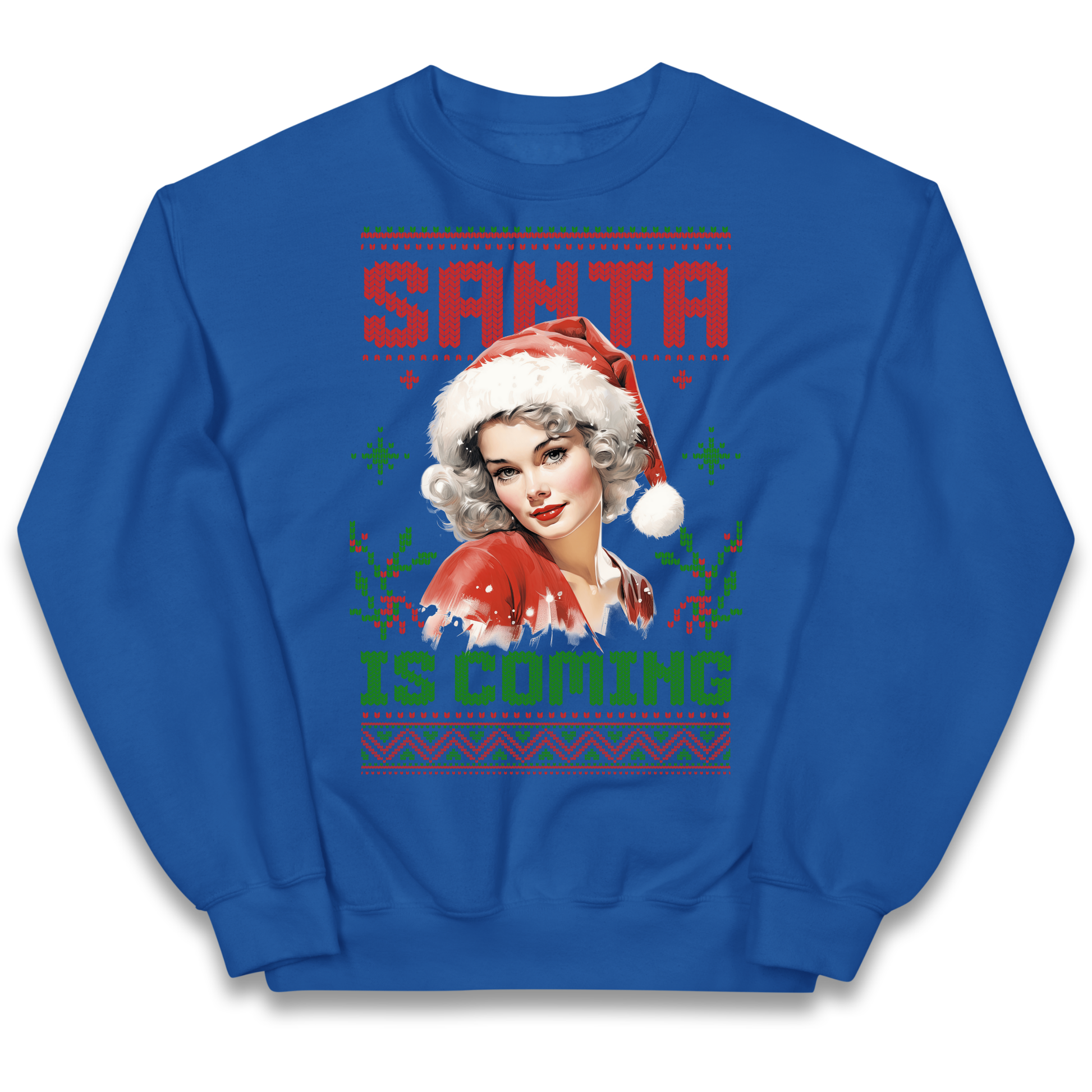 Santa is Coming Christmas kids sweatshirt