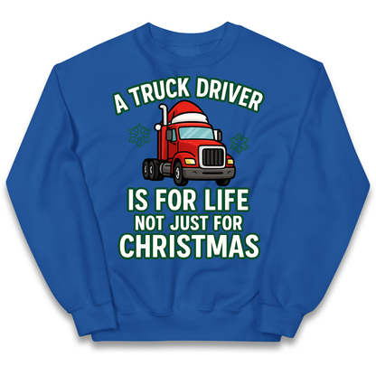 Truck Driver Christmas Kids Jumper