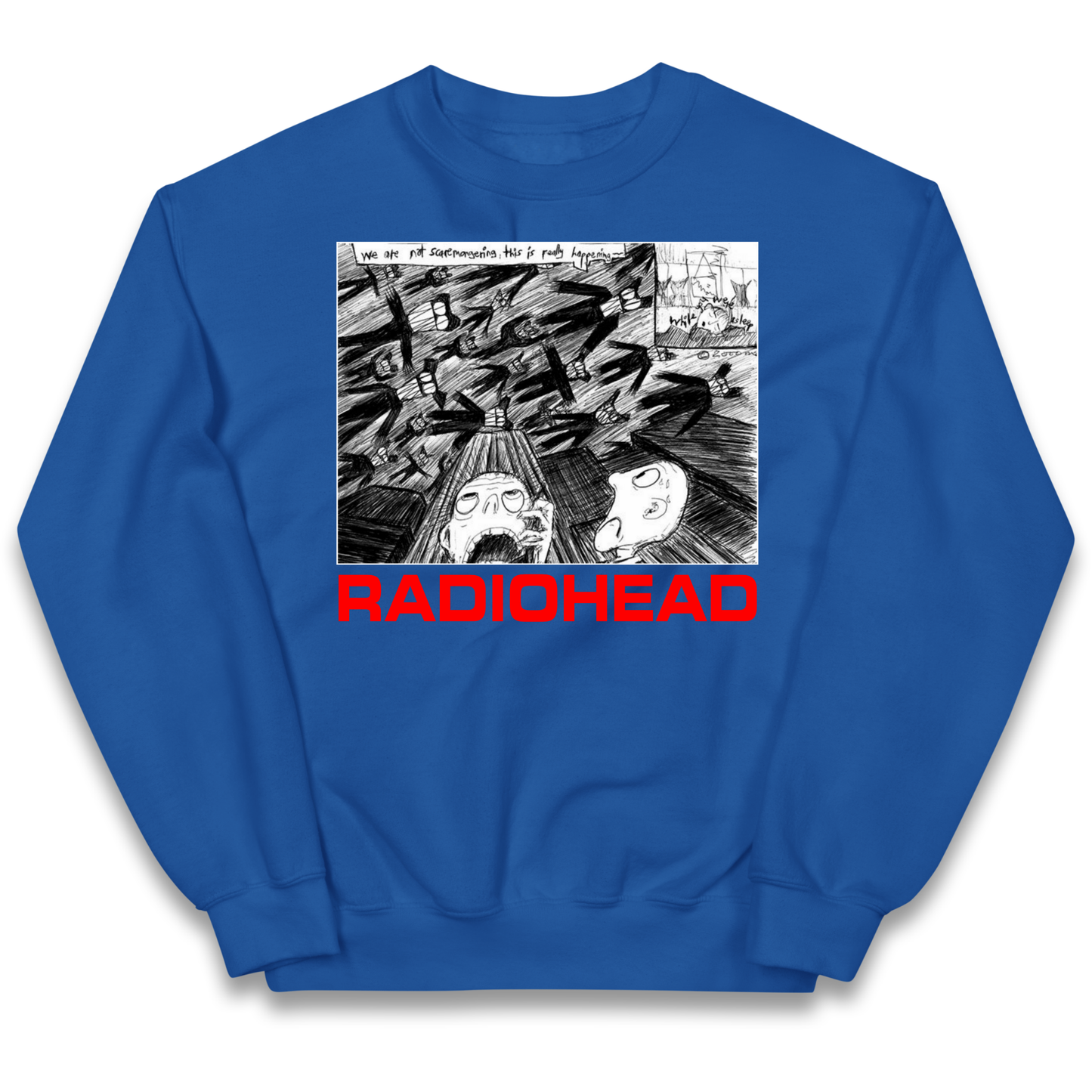 Radiohead We Are Not Screaming kids sweatshirt
