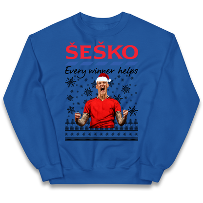 Benjamin Sesko Christmas Kids Sweatshirt