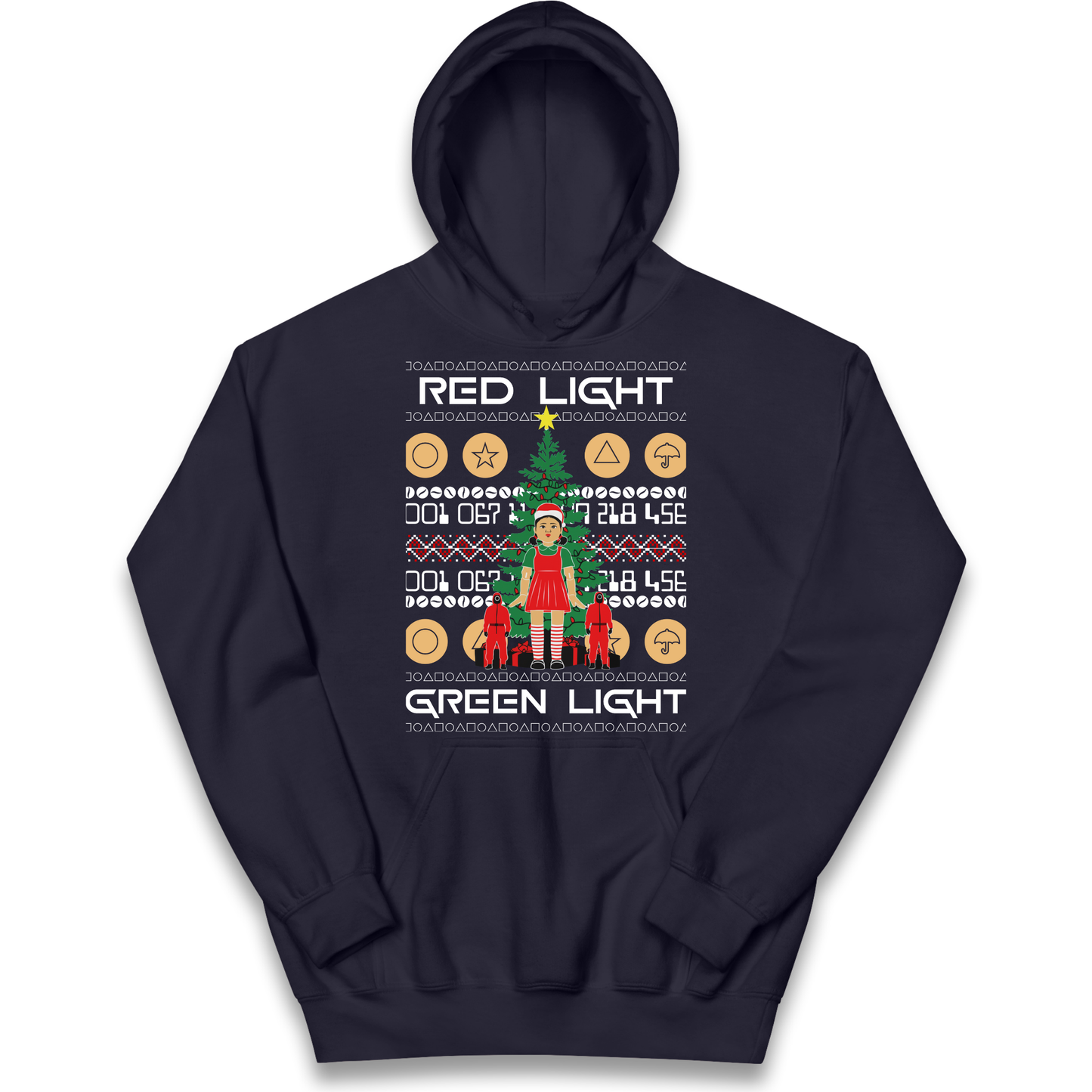 Squid Game Christmas Kids Hoodie