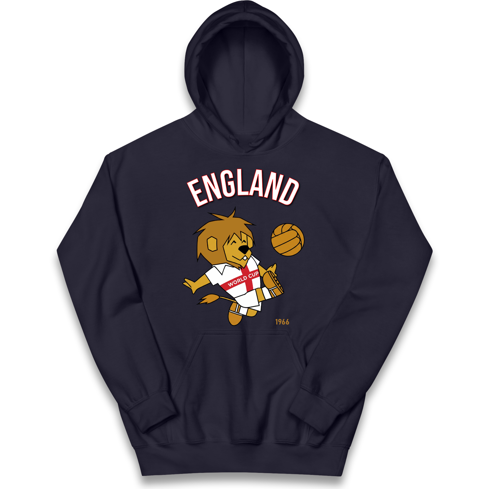 England World Cup Willie 1966 Football Kids Hoodie