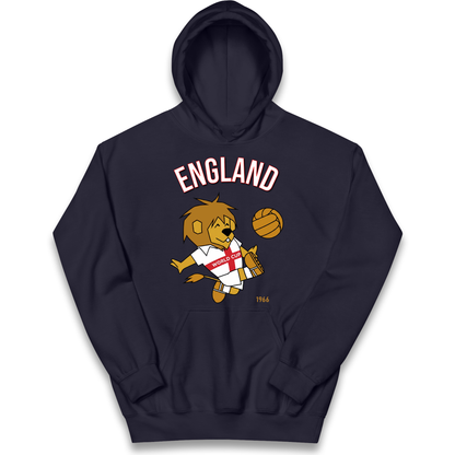 England World Cup Willie 1966 Football Kids Hoodie