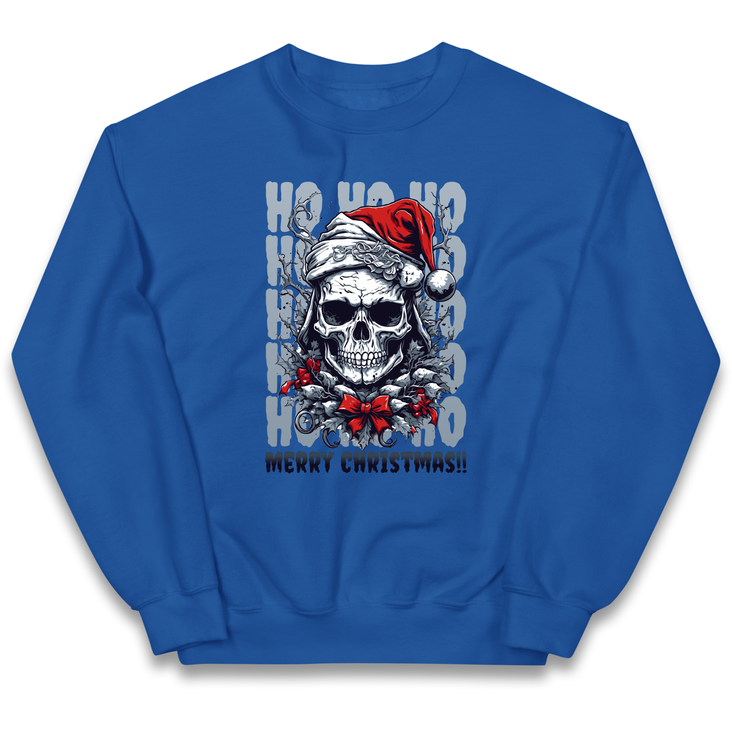 HO HO HO Santa Skelington Christmas kids sweatshirt