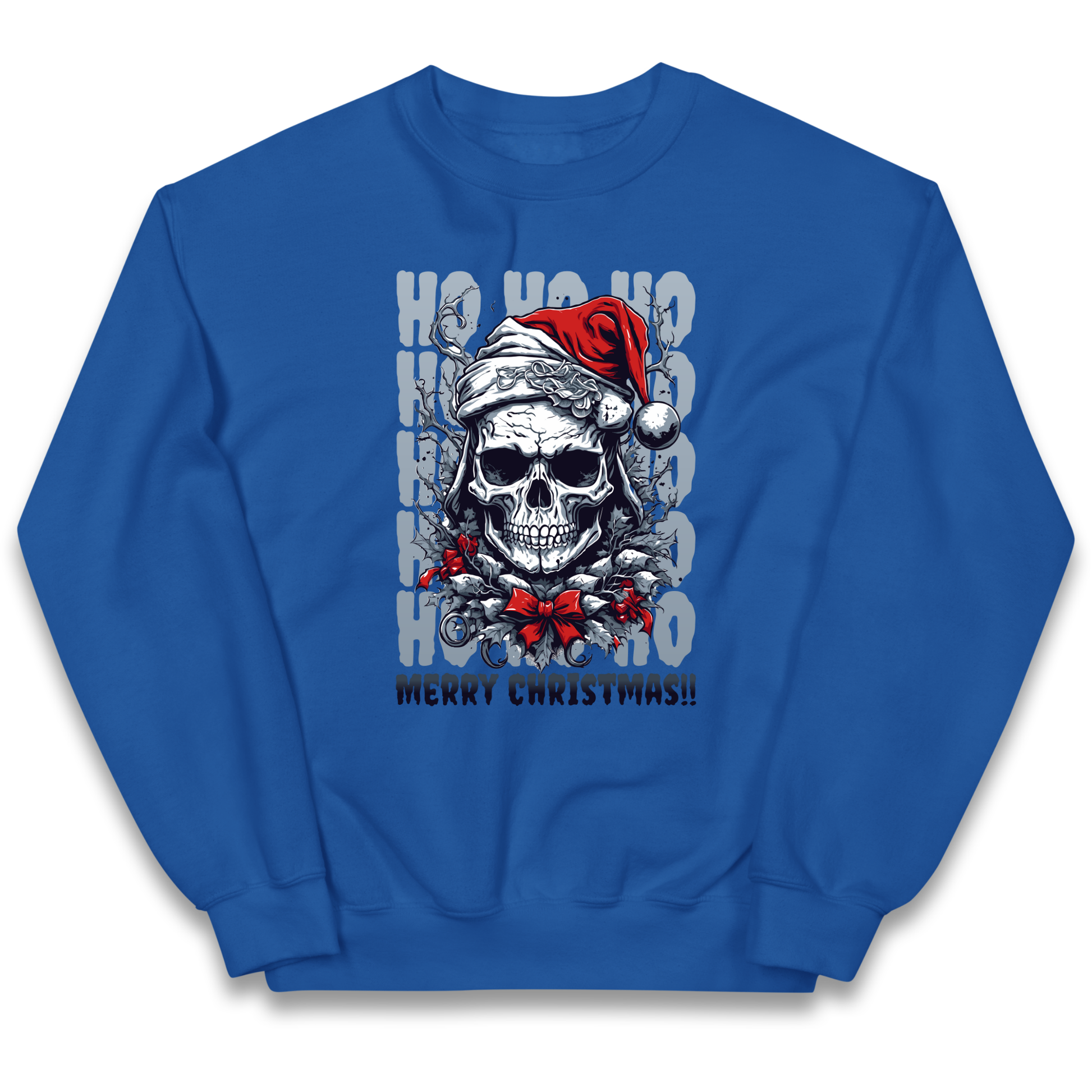 HO HO HO Santa Skelington Christmas kids sweatshirt