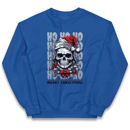 HO HO HO Santa Skelington Christmas kids sweatshirt