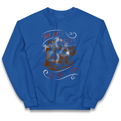 Peace Love And Joy Christmas kids sweatshirt
